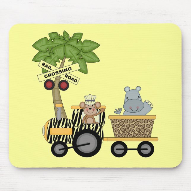 Alfombrilla De Ratón Camisetas y regalos del tren del mono y del (Frente)