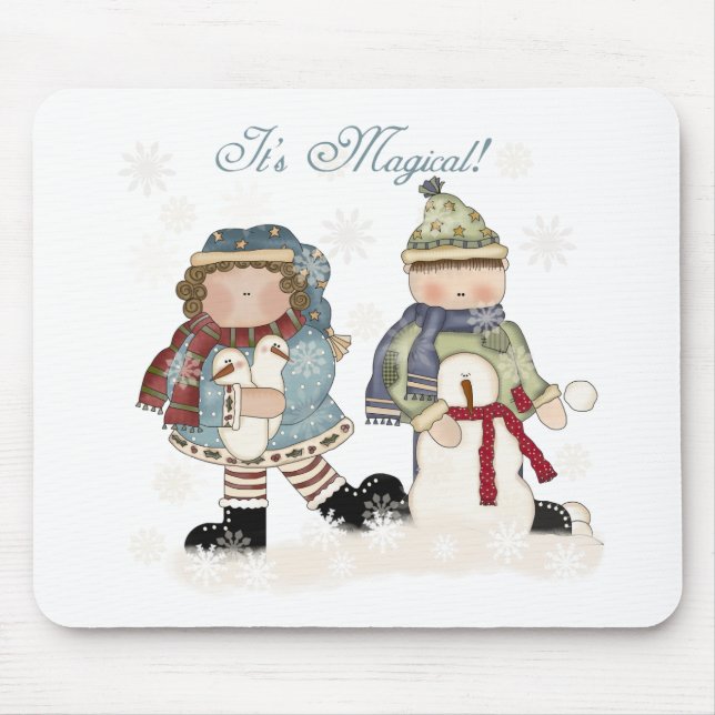 Alfombrilla De Ratón Camisetas y regalos divertidos de invierno (Frente)