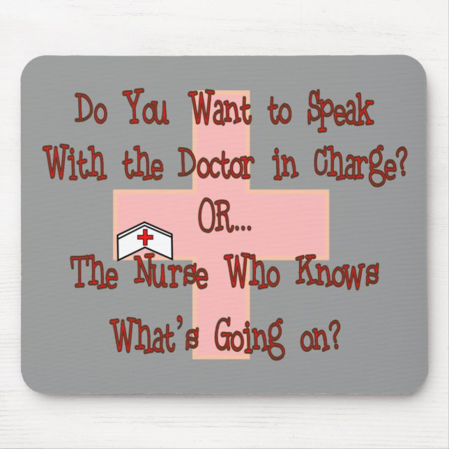 Alfombrilla De Ratón Camisetas y regalos divertidos de la enfermera (Frente)
