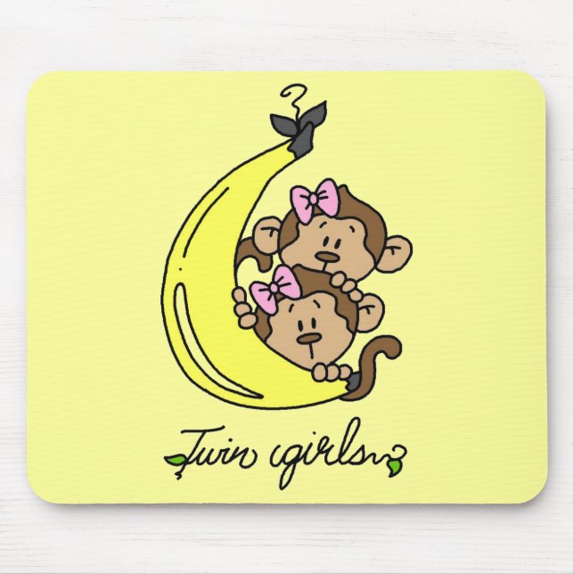 Alfombrilla De Ratón Camisetas y regalos gemelos de los chicas de los (Frente)