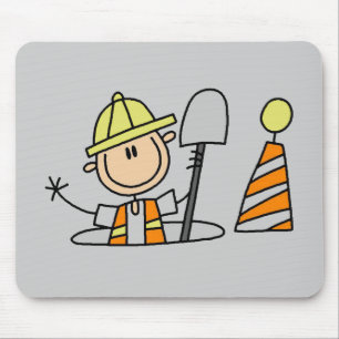 Alfombrilla De Ratón Camisetas y regalos para trabajadores de la constr