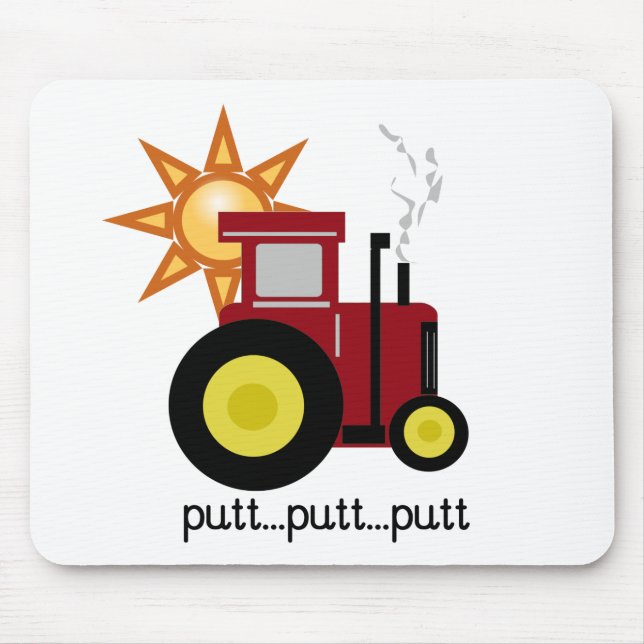 Alfombrilla De Ratón Camisetas y regalos rojos del tractor de granja (Frente)