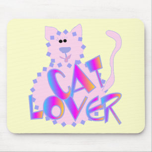Alfombrilla De Ratón Camisetas y regalos rosados del amante del gato