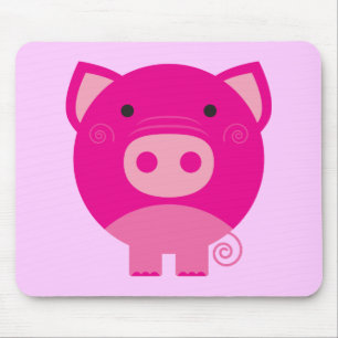 Alfombrilla De Ratón Camisetas y regalos rosados del cerdo