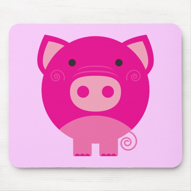 Alfombrilla De Ratón Camisetas y regalos rosados del cerdo (Frente)