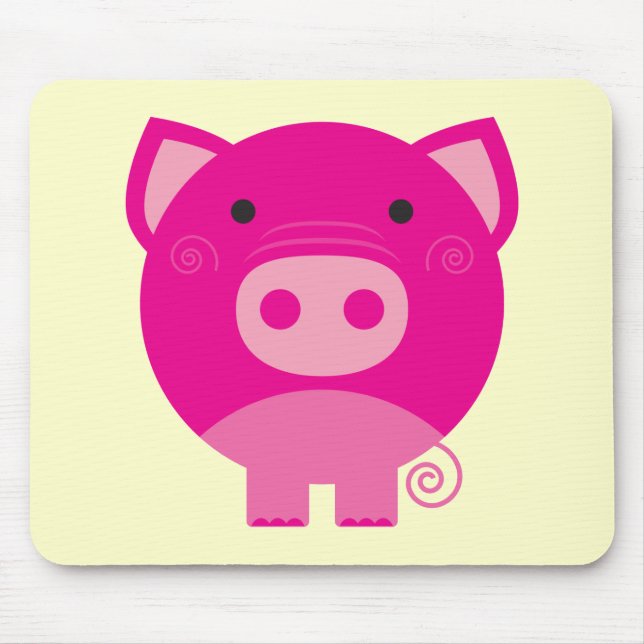 Alfombrilla De Ratón Camisetas y regalos rosados del cerdo (Frente)