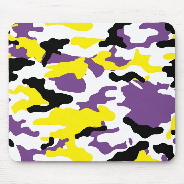Alfombrilla De Ratón Camo amarillo ultravioleta y de oro Mousepad (Frente)