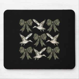 Alfombrilla De Ratón Camo Coquette Bow Duck Hunt Duck Caza Mujeres Gir