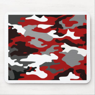 Alfombrilla De Ratón Camo de sombras rojas