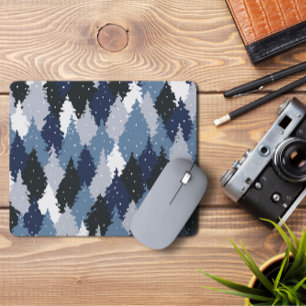 Alfombrilla De Ratón Camo del bosque azul   Camo Forest Mousepad
