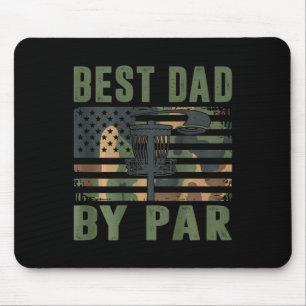 Alfombrilla De Ratón Camo Disc Golf Mejor Papá Por Par Bandera American