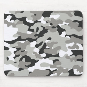 Alfombrilla De Ratón Camo negro y gris
