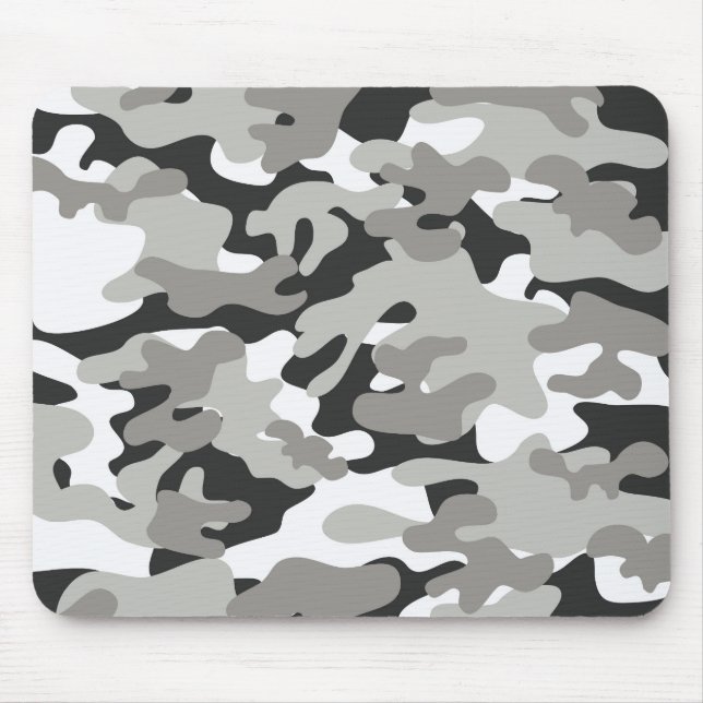 Alfombrilla De Ratón Camo negro y gris (Frente)