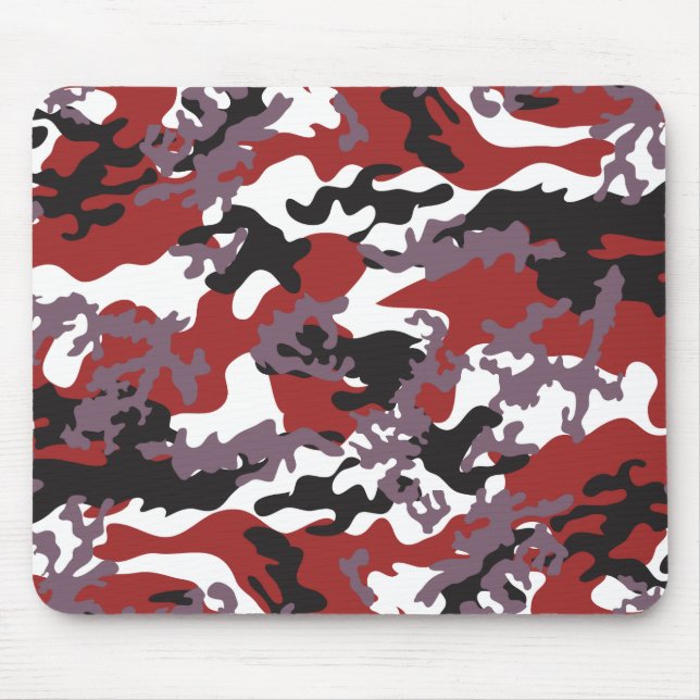 Alfombrilla De Ratón Camo rojo de encargo Mousepad (Frente)