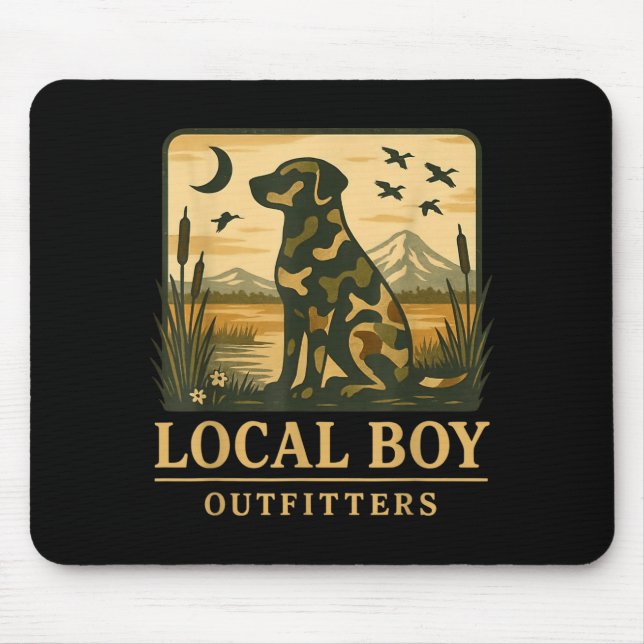 Alfombrilla De Ratón Camo Southern Local Boy Duck Hunting Black Lab Out (Frente)