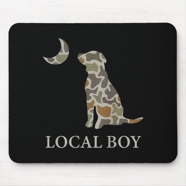 Alfombrilla De Ratón Camo Southern Local Boy Duck Hunting Black Lab Out (Frente)