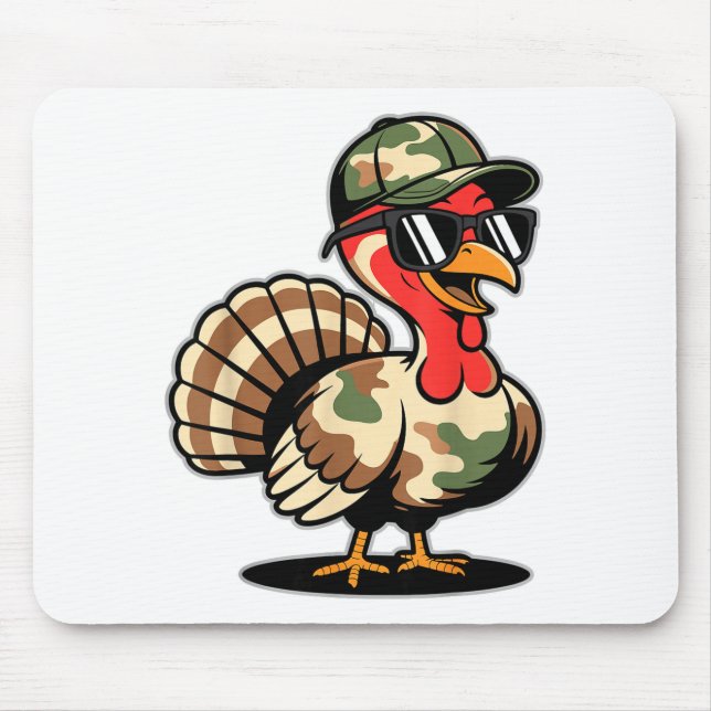 Alfombrilla De Ratón Camo Turkey Day Hunting Fall Thanksgiving  (Frente)