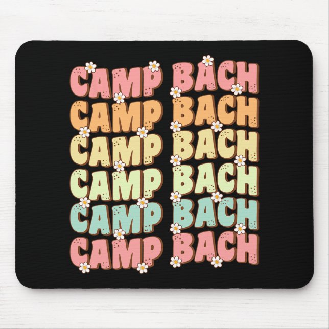 Alfombrilla De Ratón Camp Bach Groovy Bride Squad Camping Despedida de  (Frente)