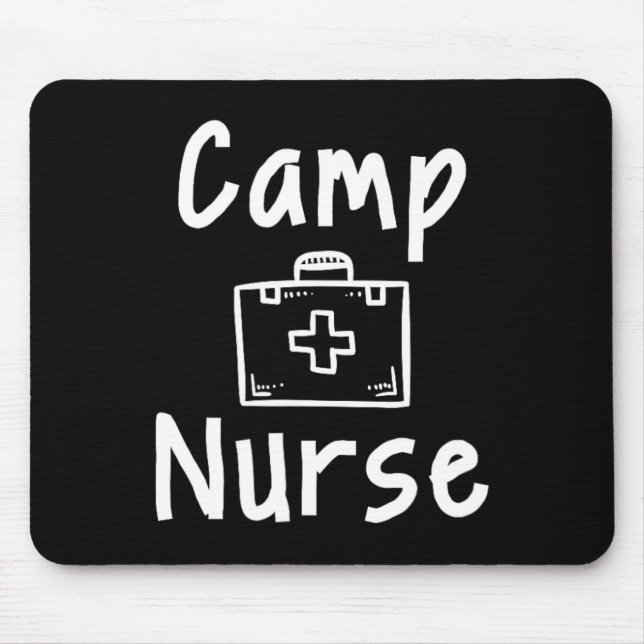 Alfombrilla De Ratón Camp Nurse First Aid Kit Silhouette Art  (Frente)