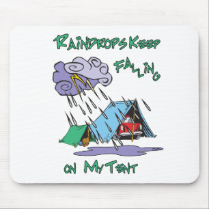 Alfombrilla De Ratón Campamento de gotas de lluvia