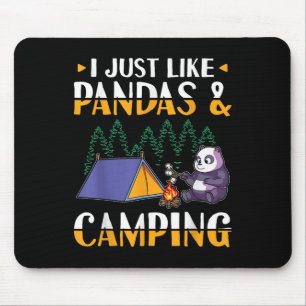 Alfombrilla De Ratón Campamento de Panda Me Encantan los Pandas