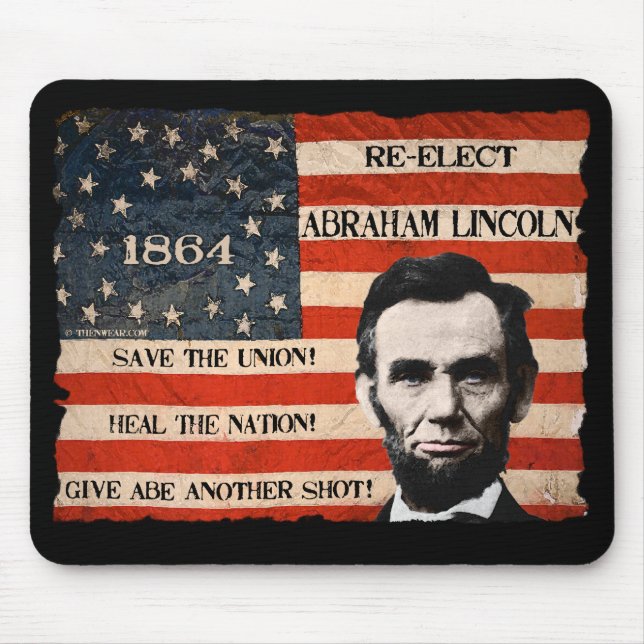 Alfombrilla De Ratón Campaña Abraham Lincoln 1864 Mousepad (Frente)