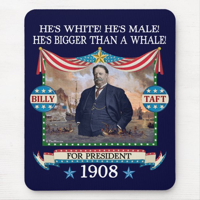 Alfombrilla De Ratón Campaña Mousepad de William Howard Taft 1908 (Frente)