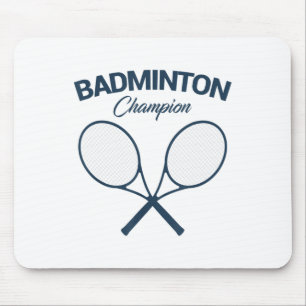 Alfombrilla De Ratón Campeón de bádminton I Raqueta I Volante I Bádmint