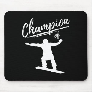 Alfombrilla De Ratón Campeón De Snowboard - Snowboard Snowboard