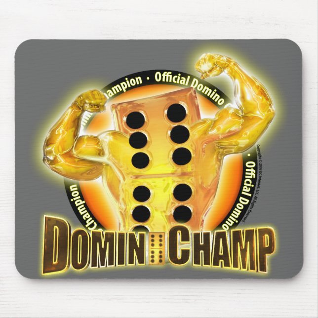 Alfombrilla De Ratón Campeón oficial Mousepad del dominó (Frente)