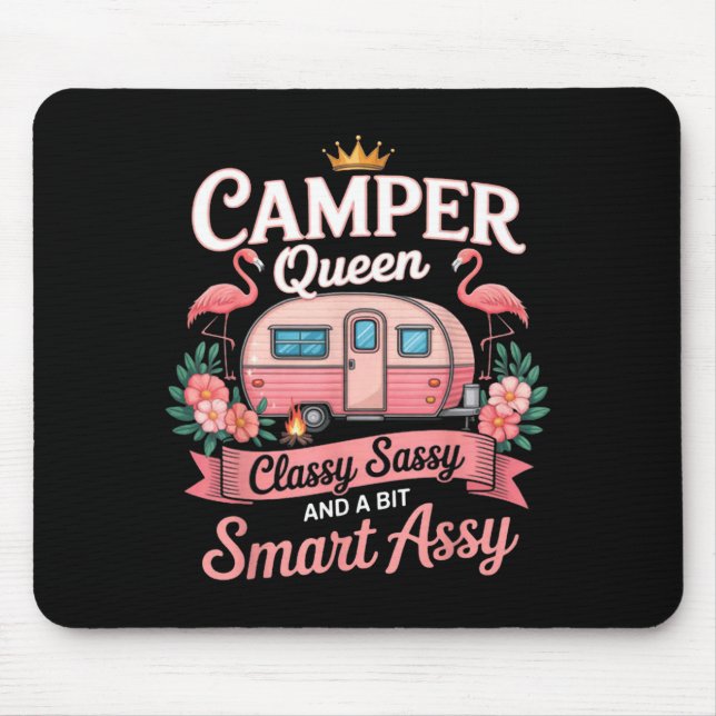 Alfombrilla De Ratón Camper Queen Cly Sy Smart Y Camng Rv Women  (Frente)