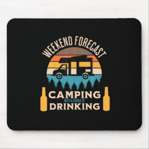 Alfombrilla De Ratón Camping De Cervezas Con Cumpleaños De Cerveza