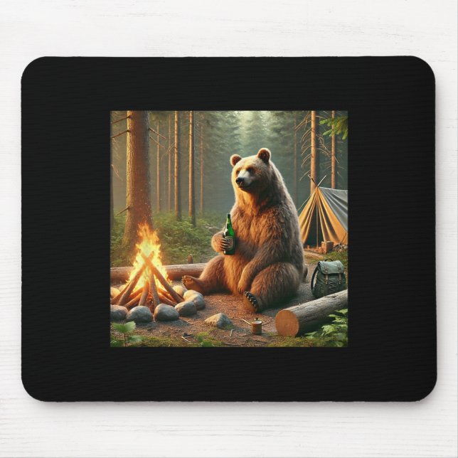 Alfombrilla De Ratón Camping de osos  (Frente)