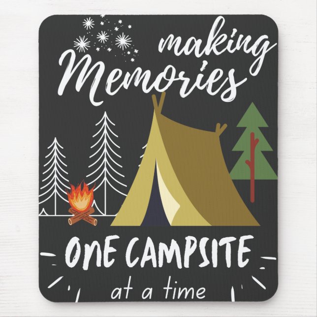 Alfombrilla De Ratón Camping Haciendo Recuerdos Un Campamento A La Vez (Frente)
