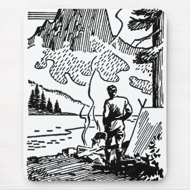Alfombrilla De Ratón Camping retro (Frente)