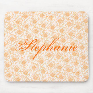 Alfombrilla De Ratón Campo de Daisies Mousepad, flores Naranjas