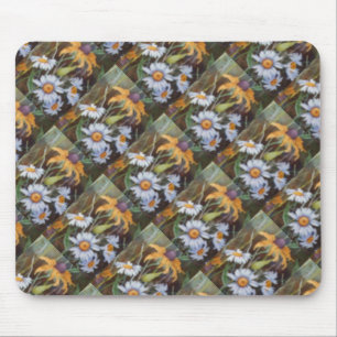 Alfombrilla De Ratón "Campo de flores 2" Mousepad floral Patteren con b