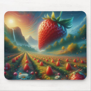 Alfombrilla De Ratón Campo de fresa de sueños