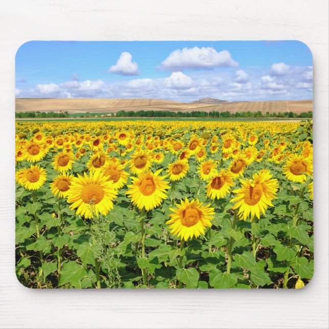 Alfombrilla De Ratón Campo de girasol (Frente)