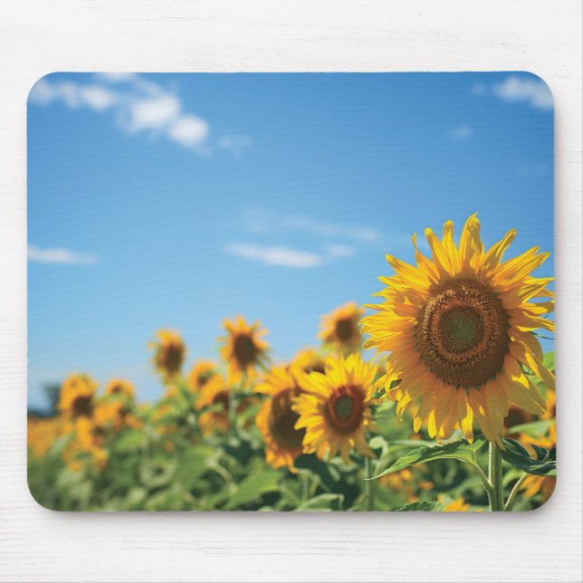 Alfombrilla De Ratón Campo de girasol (Frente)