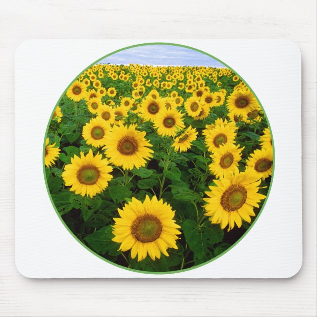 Alfombrilla De Ratón Campo de girasol (Frente)