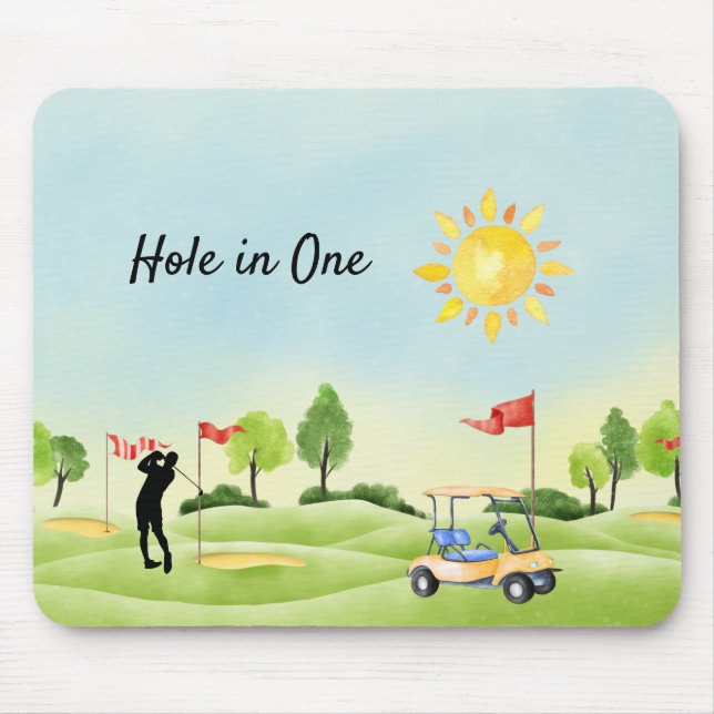 Alfombrilla De Ratón Campo de golf Fun Mousepad (Frente)