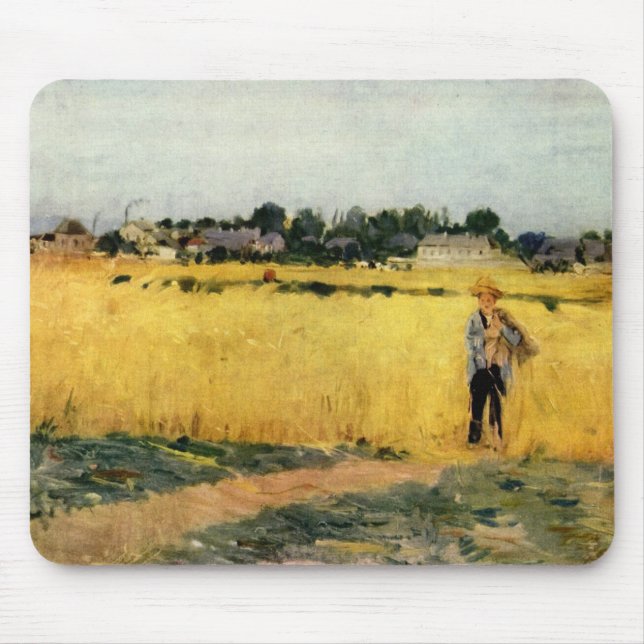 Alfombrilla De Ratón Campo de grano (por Berthe Morisot) (Frente)