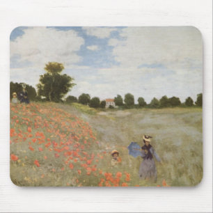 Alfombrilla De Ratón Campo de las amapolas Claude Monet