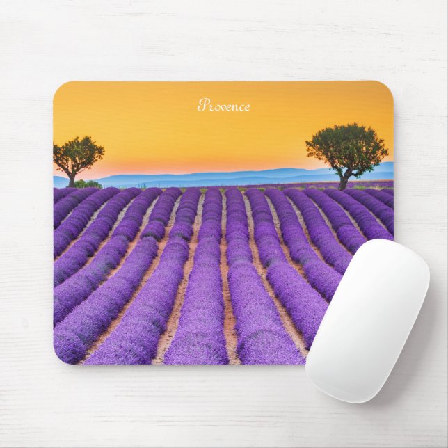 Alfombrilla De Ratón Campo de lavanda en Provenza (Con ratón)