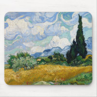 Campo de trigo con ciclones Mousepad
