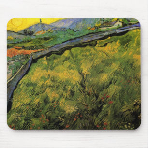 Alfombrilla De Ratón Campo de trigo en primavera, amanecer de Vincent v