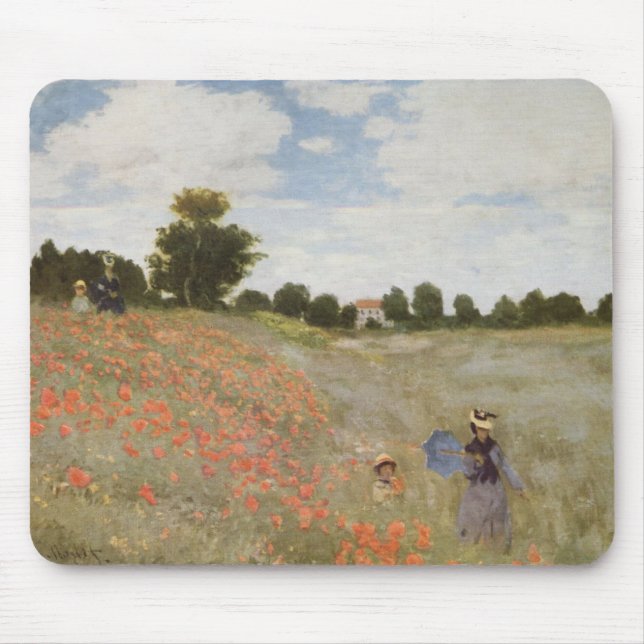Alfombrilla De Ratón Campo Monet Poppy (Frente)