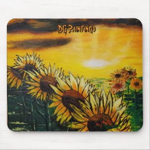 Alfombrilla De Ratón Campos de girasoles de DG Paintings