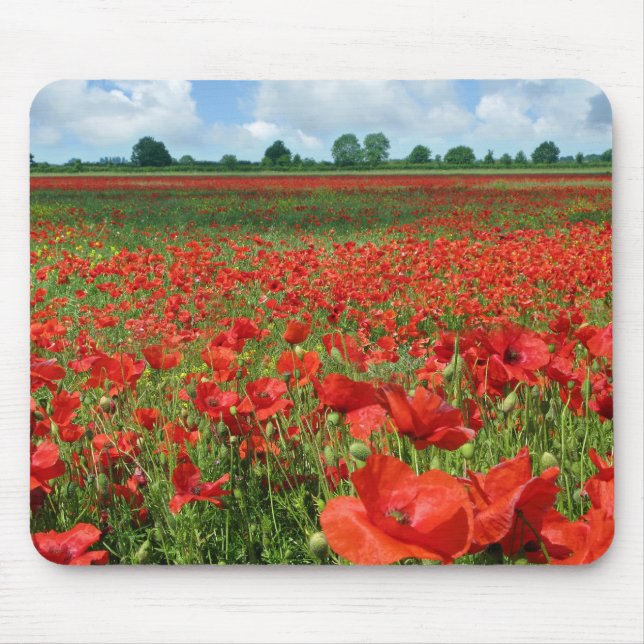 Alfombrilla De Ratón Campos de la amapola (Frente)